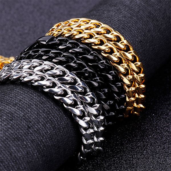 european and american foreign trade fashion men's cuban bracelet 316 stainless steel round grinding bracelet necklace, Silver
european and american foreign trade fashion men's cuban bracelet 316 stainless steel round grinding bracelet necklace, Silver