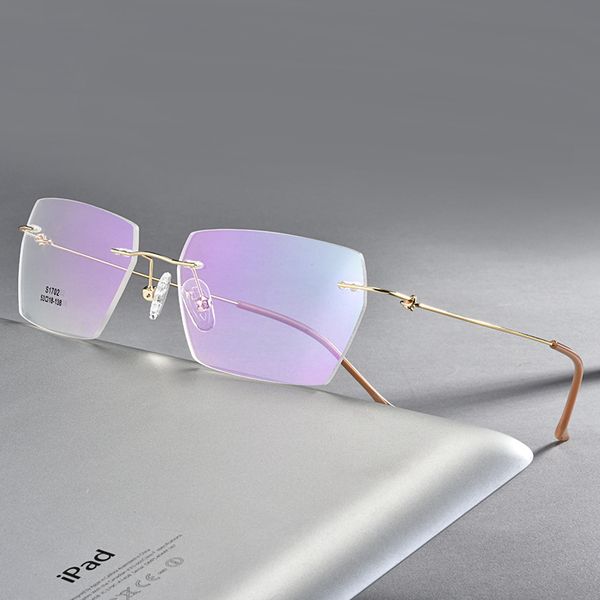 alloy frame glasses men business style rimless frame screwless new arrival eye glasses spring hinges selling, Black
alloy frame glasses men business style rimless frame screwless new arrival eye glasses spring hinges selling, Black