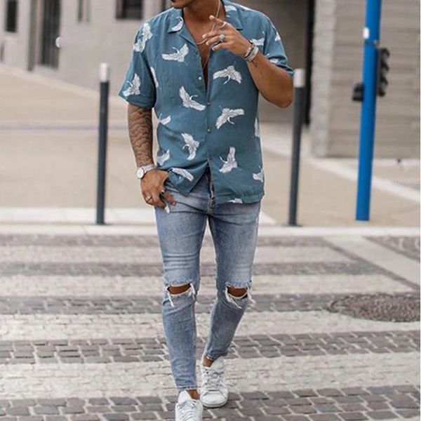 men's casual shirts men shirt vintage ethnic printed turn down collar short sleeve loose hit color hawaiian streetwear chemise homme, White;black
men's casual shirts men shirt vintage ethnic printed turn down collar short sleeve loose hit color hawaiian streetwear chemise homme, White;black
