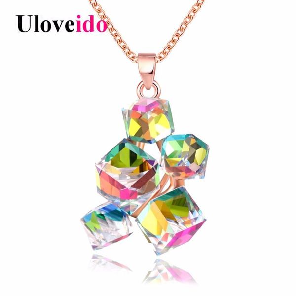 uloveido multicolor geometric necklaces & pendants rose gold color necklace women pendant with chain jewelry suspension gr125, Silver
uloveido multicolor geometric necklaces & pendants rose gold color necklace women pendant with chain jewelry suspension gr125, Silver