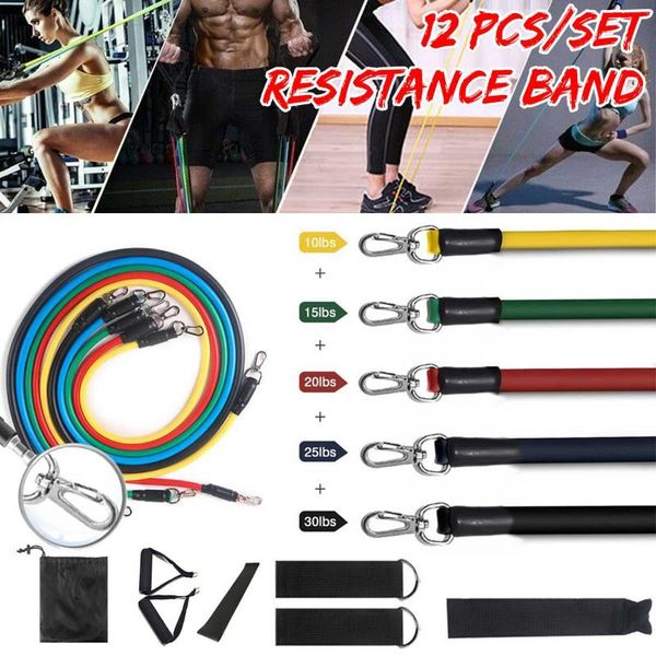 resistance bands 12pcs/set set yoga exercise fitness band rubber loop tube gym pilates
resistance bands 12pcs/set set yoga exercise fitness band rubber loop tube gym pilates