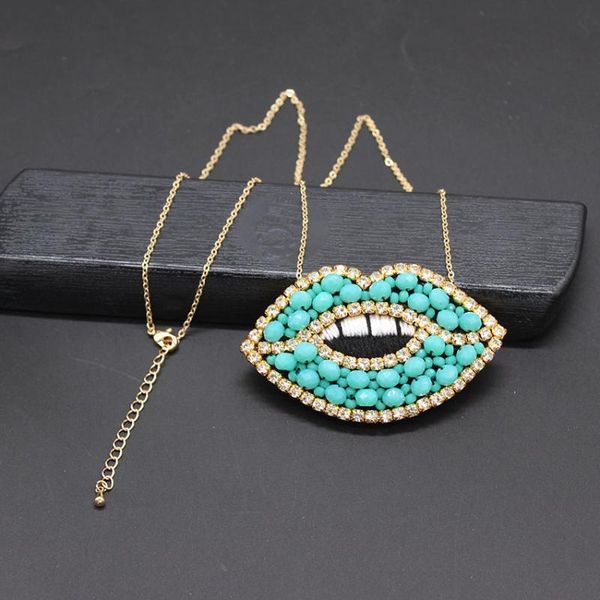 fashion temperament lip necklace rhinestone large particles rice beads big lips necklace travel commemorative wild 886, Silver
fashion temperament lip necklace rhinestone large particles rice beads big lips necklace travel commemorative wild 886, Silver