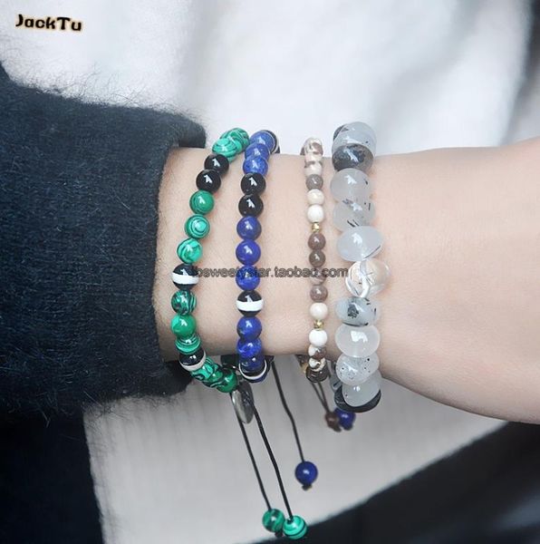 lapis mix striple beads beads bracelet small, Golden;silver