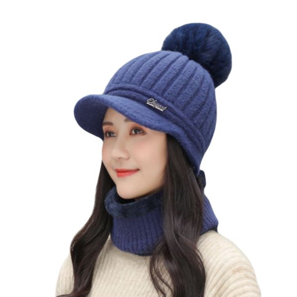 new fashion women winter hats and scarf sets thick warm wool knitted hats scarf fur pompoms lady beanie, Blue;gray
new fashion women winter hats and scarf sets thick warm wool knitted hats scarf fur pompoms lady beanie, Blue;gray