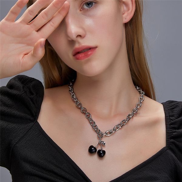 6pcs korean fashion black cherry necklace summer fruit ot buckle chokers clavicle chains women acrylic alloy neck chain jewelry accessories, Silver
6pcs korean fashion black cherry necklace summer fruit ot buckle chokers clavicle chains women acrylic alloy neck chain jewelry accessories, Silver