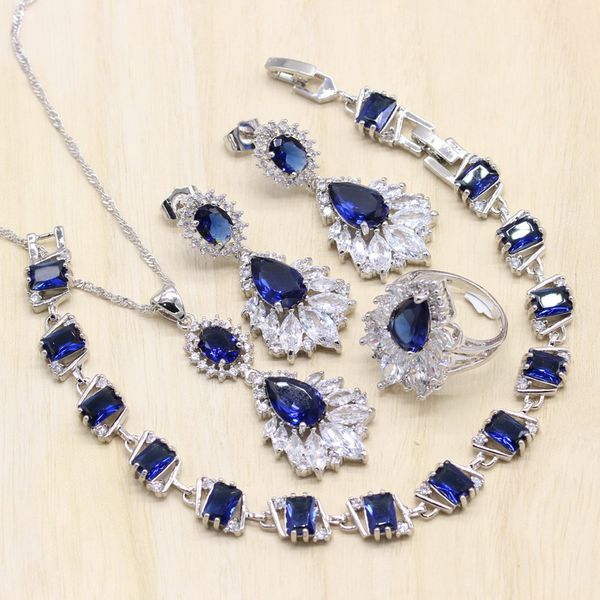 water drop blue cubic zirconia women gracious jewelry sets silver color earring pendant necklace bracelet ring
water drop blue cubic zirconia women gracious jewelry sets silver color earring pendant necklace bracelet ring