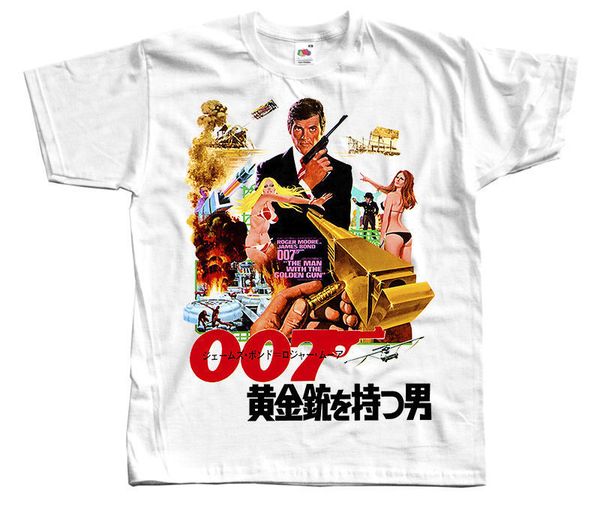 007 the man with the golden gun poster 1974 t shirt all sizes s to 4xl