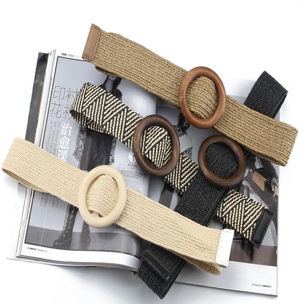 wooden button braided belt for women elastic straw belt decoration for dress casual female accessories, Black;brown
wooden button braided belt for women elastic straw belt decoration for dress casual female accessories, Black;brown