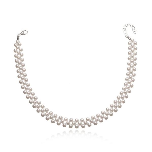 chains 1 pc elegant women's necklace charm ornament fashion pearl simple hand-woven choker valentine's day gift, Silver
chains 1 pc elegant women's necklace charm ornament fashion pearl simple hand-woven choker valentine's day gift, Silver