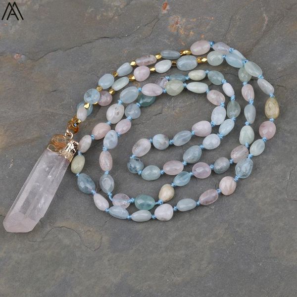 natural rough white quartz point pendant pink quartz aquamarines nugget chip beads cord knotted handmade necklace women jewelry, Silver
natural rough white quartz point pendant pink quartz aquamarines nugget chip beads cord knotted handmade necklace women jewelry, Silver