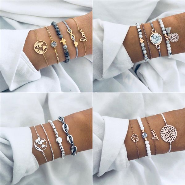 modyle 2020 new bohemian marble stone beads bracelet set for women natural stone tassel pendant bangles bracelet femme jewelry, Black
modyle 2020 new bohemian marble stone beads bracelet set for women natural stone tassel pendant bangles bracelet femme jewelry, Black