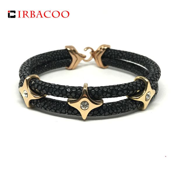 irbacoo 2020 luxury men bracelet genuine stingray leather with star charm for men women charm bracelets gift pulsera hombres, Golden;silver
irbacoo 2020 luxury men bracelet genuine stingray leather with star charm for men women charm bracelets gift pulsera hombres, Golden;silver