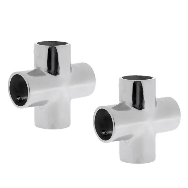 2pcs premium 4 way 90 degree 22mm 7/8'' pipe yacht boat hand rail fitting - marine grade silver 316 stainless steel
2pcs premium 4 way 90 degree 22mm 7/8'' pipe yacht boat hand rail fitting - marine grade silver 316 stainless steel
