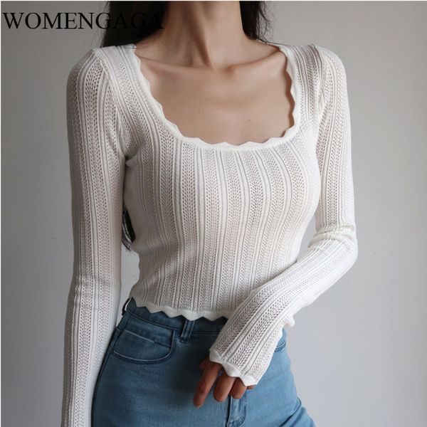 women's sweaters womengaga french hollow-out square collar wavy knit lace high waist short full sleeve thin sweater muy7, White;black
women's sweaters womengaga french hollow-out square collar wavy knit lace high waist short full sleeve thin sweater muy7, White;black