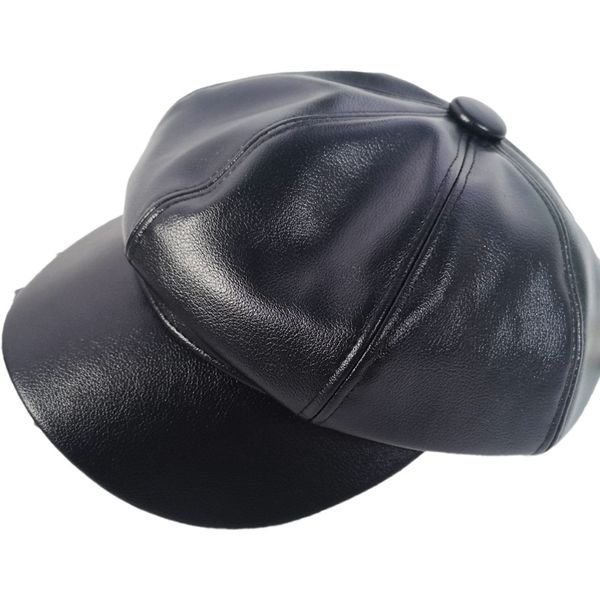 berets autumn and winter style pu leather octagonal hat fashion all-match solid color beret painter hats, Blue;gray
berets autumn and winter style pu leather octagonal hat fashion all-match solid color beret painter hats, Blue;gray