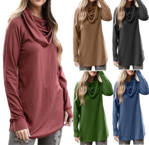 повседневный осень женщины tshirts мода solid color длинные рукава высокого шеи пуловер топы новая женская одежда, White
повседневный осень женщины tshirts мода solid color длинные рукава высокого шеи пуловер топы новая женская одежда, White