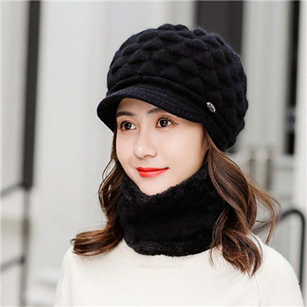 berets 2021 double layer design winter hats for women warm fur cap knitted hat scarf skullies beanies sombreros de mujer, Blue;gray
berets 2021 double layer design winter hats for women warm fur cap knitted hat scarf skullies beanies sombreros de mujer, Blue;gray