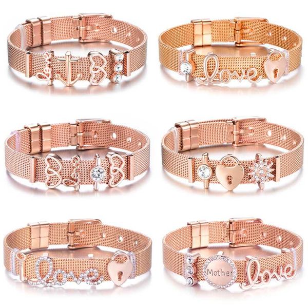charm bracelets octbyna stainless steel trendy brand bracelet mesh for women heart crystal romantic gifts, Golden;silver
charm bracelets octbyna stainless steel trendy brand bracelet mesh for women heart crystal romantic gifts, Golden;silver