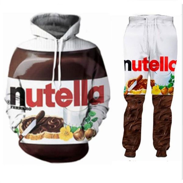 new men/womens nutella food funny 3d print fashion tracksuits hip hop pants + hoodies t04, Gray
new men/womens nutella food funny 3d print fashion tracksuits hip hop pants + hoodies t04, Gray