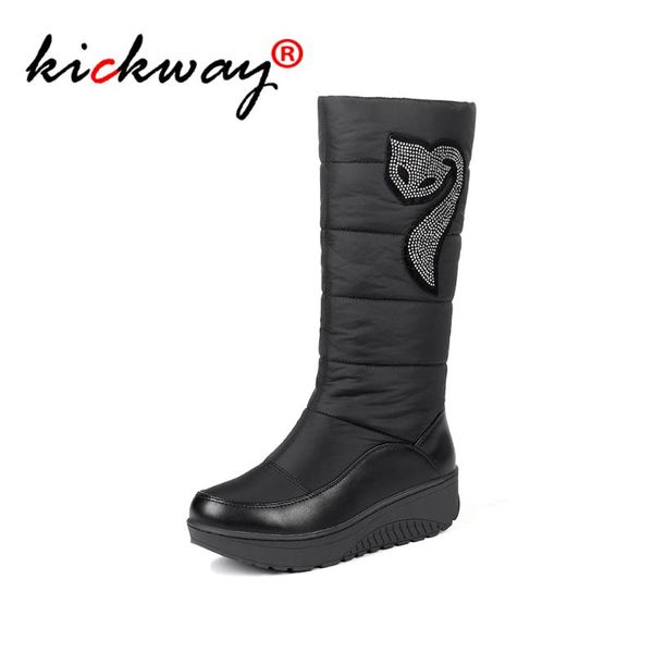 warm ladies snow boots mid calf high boots botas mujer pu leather female booties winter flats chaussures femme large size 35-44, Black
warm ladies snow boots mid calf high boots botas mujer pu leather female booties winter flats chaussures femme large size 35-44, Black