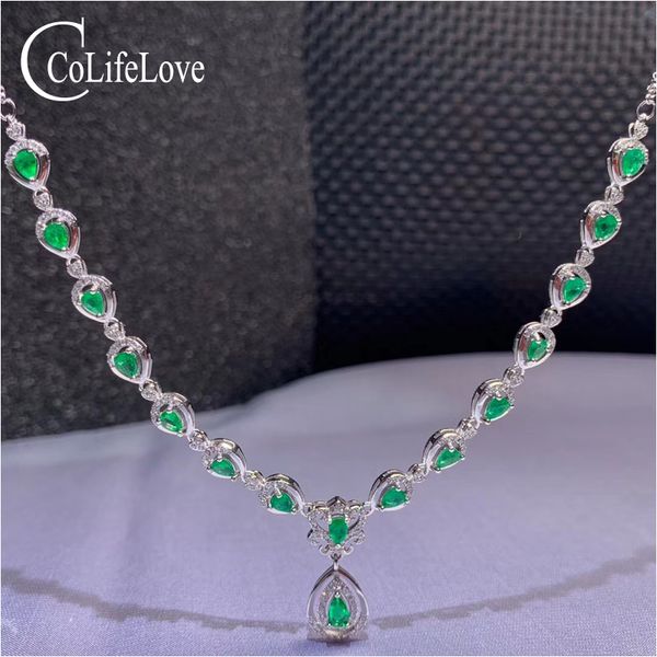 colife jewelry natural emerald necklace for evening party 16 pieces pear cut emerald silver necklace 925 silver jewelry
colife jewelry natural emerald necklace for evening party 16 pieces pear cut emerald silver necklace 925 silver jewelry