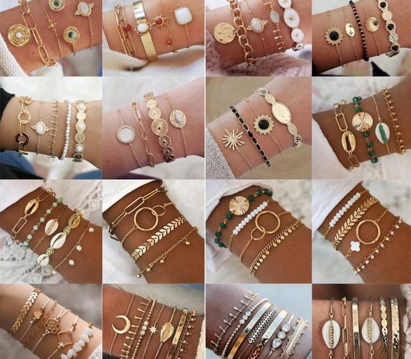 20 style european and american bohemian bracelets with crystal beaded and tassel golden bracelet set for fashion women77, Black
20 style european and american bohemian bracelets with crystal beaded and tassel golden bracelet set for fashion women77, Black