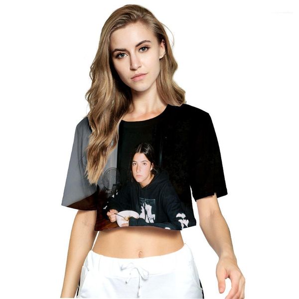 casual ladies clothing charli d amelio womens tshirt character printing exposed navel women designer summer, White
casual ladies clothing charli d amelio womens tshirt character printing exposed navel women designer summer, White