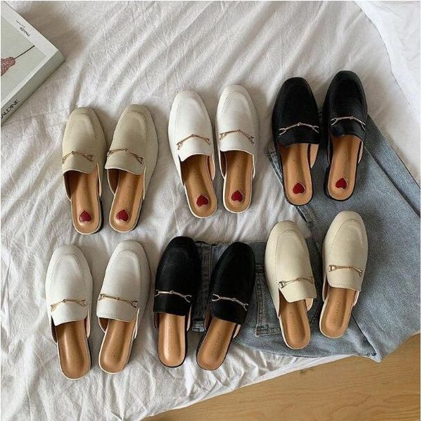 slip on shoes for women spring and autumn women's shoes new style square head low heel muller, Black
slip on shoes for women spring and autumn women's shoes new style square head low heel muller, Black