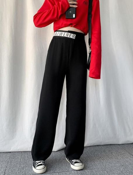 alphabet wide women sweatsports pants autumn women high-waist pants casual trousers running jogger, Black;white
alphabet wide women sweatsports pants autumn women high-waist pants casual trousers running jogger, Black;white
