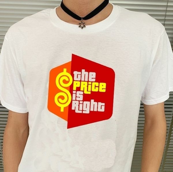 white tees the price is right t-shirt retro style 80s game show tee nostalgic funny shirt