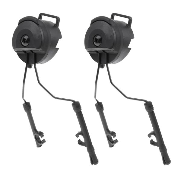 helmet headset support rail adaptor suspension headphones bracket hunting earmuffs left & right side attachments, Black
helmet headset support rail adaptor suspension headphones bracket hunting earmuffs left & right side attachments, Black
