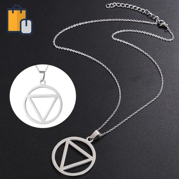 new 1pcs stainless steel alcoholics anonymous pendants link or rope chain zinc alloy necklaces for women jewelry, Silver
new 1pcs stainless steel alcoholics anonymous pendants link or rope chain zinc alloy necklaces for women jewelry, Silver