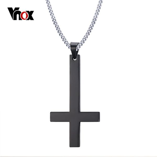 vnox male black st peter's inverted cross pendant necklace for men stainless steel choker crux de sanctus petrus jewelry, Silver
vnox male black st peter's inverted cross pendant necklace for men stainless steel choker crux de sanctus petrus jewelry, Silver