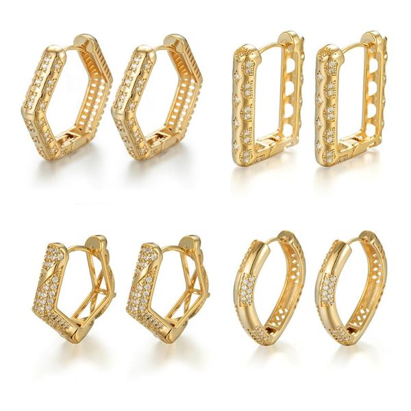 gold color geometric small hoop earrings for women fashion minimalist circle rhombus crystal cz hollow huggie earrings, Golden;silver
gold color geometric small hoop earrings for women fashion minimalist circle rhombus crystal cz hollow huggie earrings, Golden;silver