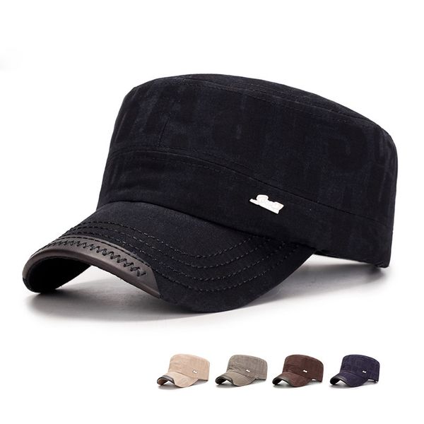 wide brim hats 2021 spring autumn cap cotton flat hat for men vintage army cadet outdoor with pu visor, Blue;gray
wide brim hats 2021 spring autumn cap cotton flat hat for men vintage army cadet outdoor with pu visor, Blue;gray