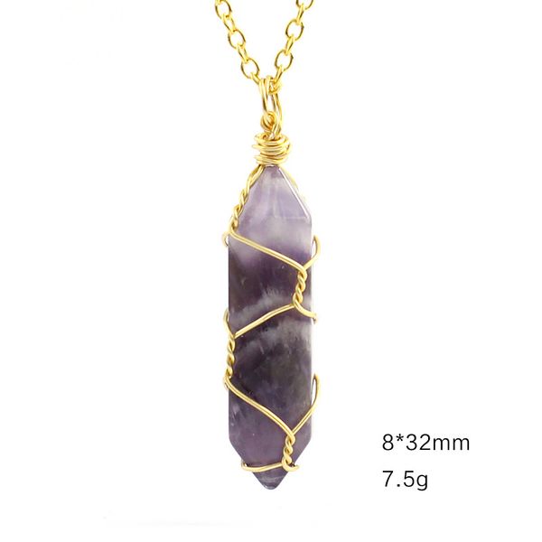 pendant wound natural bullet column hand chain necklace natural nose crystal stone pendant preservation copper wire + hexagonal xiwnu
pendant wound natural bullet column hand chain necklace natural nose crystal stone pendant preservation copper wire + hexagonal xiwnu