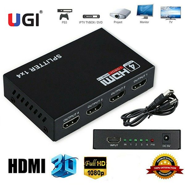 ugi 4k full hd 1080p hdmi splitter 1 in 4 out 3d for tv hub video auto connector for monitor xbox360 ps multi-screen hdmi cable
ugi 4k full hd 1080p hdmi splitter 1 in 4 out 3d for tv hub video auto connector for monitor xbox360 ps multi-screen hdmi cable