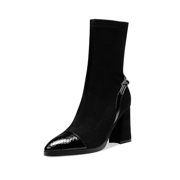 boots fashion est winter high heels women pumps sweet patchwork genuine leather ankle party dancing shoes woman, Black
boots fashion est winter high heels women pumps sweet patchwork genuine leather ankle party dancing shoes woman, Black
