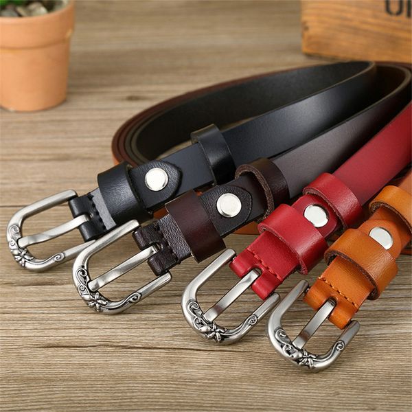 genuine leather fashion sculpture print metal buckle belt thin narrow waistband for women jeans pants jewelry accessories, Black;brown
genuine leather fashion sculpture print metal buckle belt thin narrow waistband for women jeans pants jewelry accessories, Black;brown