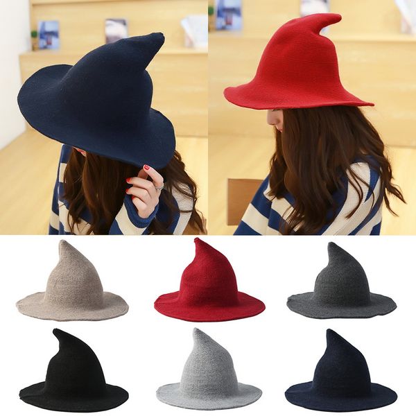 stingy brim hats halloween party witch wizard solid color kinitted-wool for masquerade cosplay costume, Blue;gray
stingy brim hats halloween party witch wizard solid color kinitted-wool for masquerade cosplay costume, Blue;gray