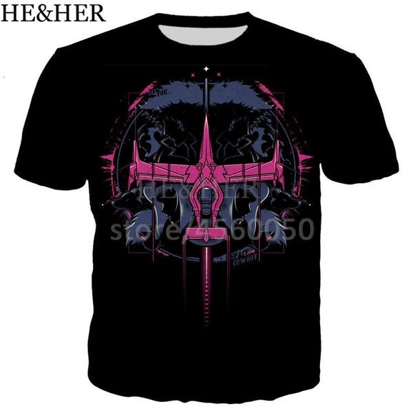 anime cowboy bebop novelty 3d print shirts kawaii aesthetic anime men clothing