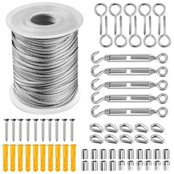 wire rope cable hooks stainless steel cord hanging kit turnbuckle wire tensioner for sun shade, tent installation, anti-rust
wire rope cable hooks stainless steel cord hanging kit turnbuckle wire tensioner for sun shade, tent installation, anti-rust