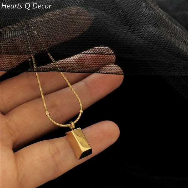 pendant necklaces women stainless steel jewelry titanium gold brick snake chain punk hiphop designer simply gown sweet boho, Silver
pendant necklaces women stainless steel jewelry titanium gold brick snake chain punk hiphop designer simply gown sweet boho, Silver