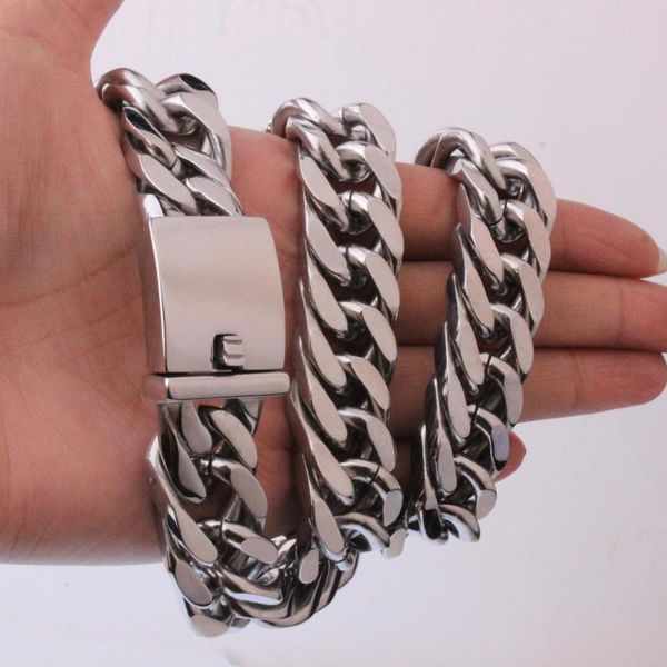 fashion jewelry 15mm/17mm square buckle 316l stainless steel silver color cuban curb chain mens male necklace or bracelet 7-40
fashion jewelry 15mm/17mm square buckle 316l stainless steel silver color cuban curb chain mens male necklace or bracelet 7-40