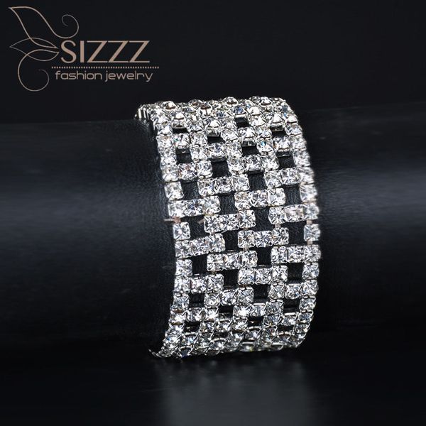 charm bracelets 2021 european and american punk jewelry bride stretch line rhinestones exaggerated wide bracelet&bangles for women, Golden;silver
charm bracelets 2021 european and american punk jewelry bride stretch line rhinestones exaggerated wide bracelet&bangles for women, Golden;silver