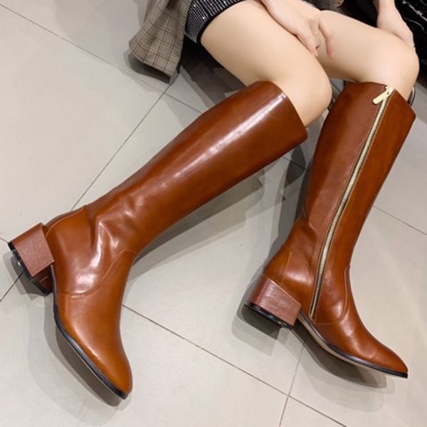 retro fashion square heels long boots autumn winter cowboy genuine leather women shoes zipper lady knee high boots, Black
retro fashion square heels long boots autumn winter cowboy genuine leather women shoes zipper lady knee high boots, Black