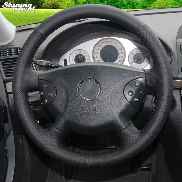shining wheat hand-stitched black genuine leather car steering wheel cover for - old e240 e63 e320 e280 2002-2005
shining wheat hand-stitched black genuine leather car steering wheel cover for - old e240 e63 e320 e280 2002-2005