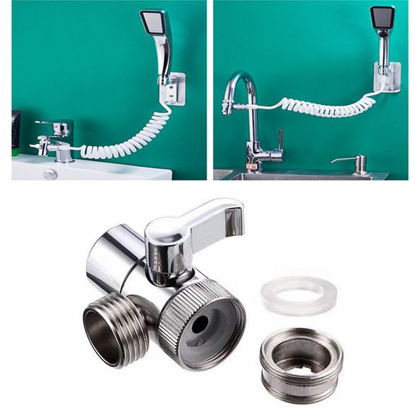 kitchen faucets faucet valve diverter sink water tap splitter adapter home bathroom accessories