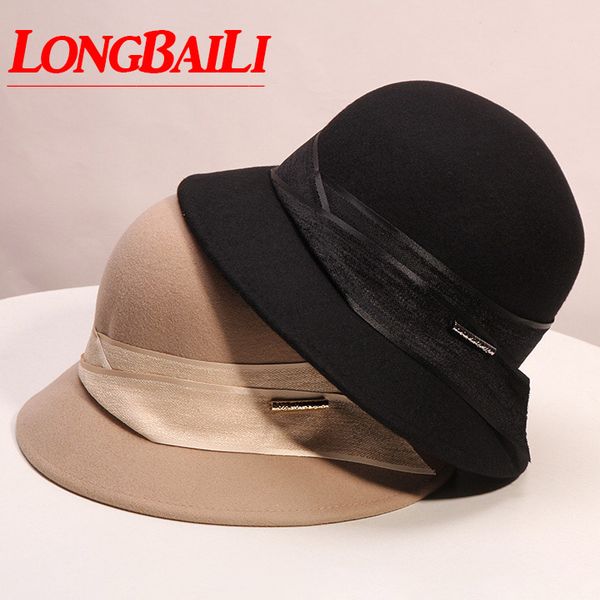 stingy brim hats longbaili winter women wool felt bucket hat fedoras pwsv030, Blue;gray
stingy brim hats longbaili winter women wool felt bucket hat fedoras pwsv030, Blue;gray
