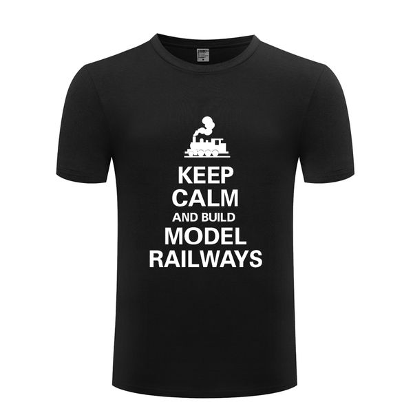 keep calm and build model railways novelty funny men's t-shirt t shirt men 2018 new short sleeve o neck cotton casual tee 
keep calm and build model railways novelty funny men's t-shirt t shirt men 2018 new short sleeve o neck cotton casual tee